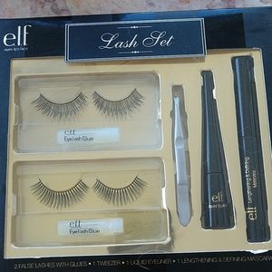 Contains 2 sets LASHES, Liquid Liner Mascara Tweezer Glue NIB=NWT